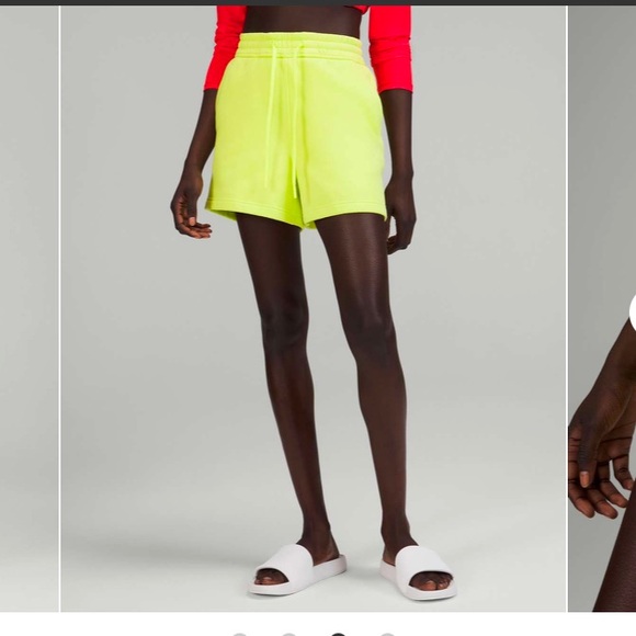 Lululemon Loungeful High-Rise Short Electric Lemon Size 8 - Picture 3 of 6